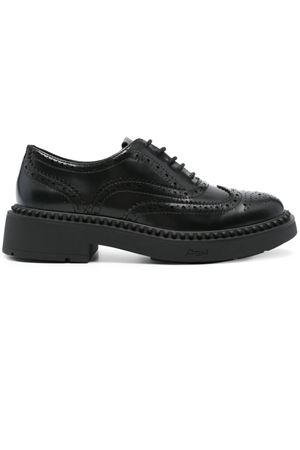 Black calf leather Mercer Oxford shoes ASH | MERCER02BLACK