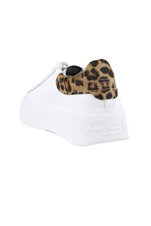 White Impuls calf leather sneakers ASH | MOBY01WHTLEOPARDBROWN