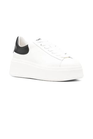 Sneakers Moby in pelle di vitello bianco ASH | MOBY02WHITEBLACK