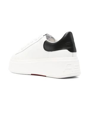 Sneakers Moby in pelle di vitello bianco ASH | MOBY02WHITEBLACK