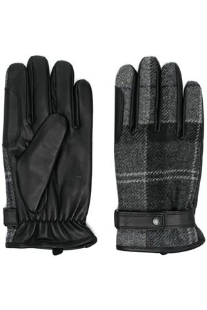 Black and grey tartan print gloves BARBOUR | MGL0051MGLBK11