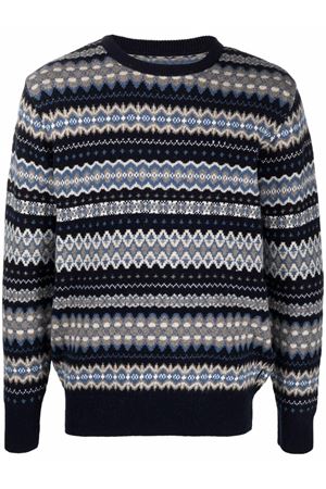 Maglione Barbour Case Fair Isle Blu BARBOUR | MKN1027MKNBL92