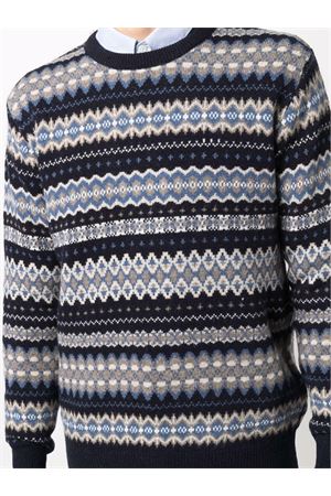 Maglione Barbour Case Fair Isle Blu BARBOUR | MKN1027MKNBL92