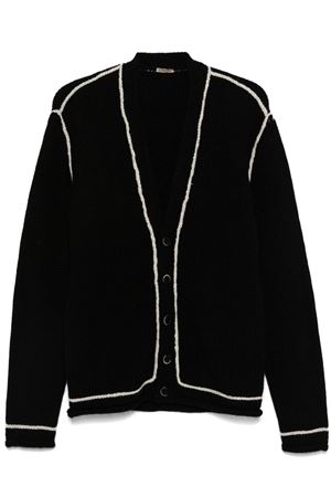 Cardigan Mangano in misto lana nero BARENA | KNU49931223590