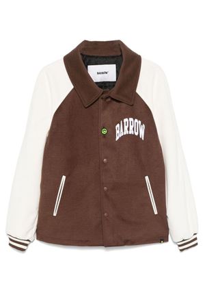 Brown and white varsity jacket BARROW | F4BWUAJK008BW028