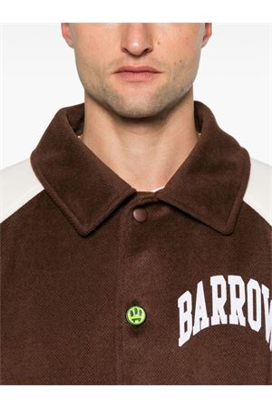 Brown and white varsity jacket BARROW | F4BWUAJK008BW028