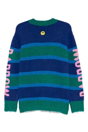 Blue and green jacquard sweater BARROW | F4BWUAJP049140