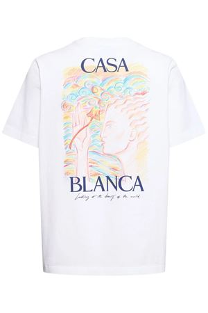 T-shirt Mushroom Goddess bianco CASABLANCA | MF24JTS00101.