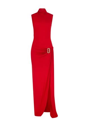 Column dress crepe jersey fabric CASABLANCA | WF24DR13501RED