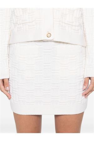 Column Stitch mini skirt CASABLANCA | WF24KW72601WHITE