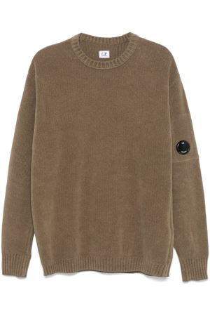 Maglione in cotone verde C.P.COMPANY | 17CMKN086A005558G359