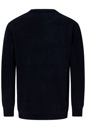 Maglione in cotone blu C.P.COMPANY | 17CMKN086A005558G888