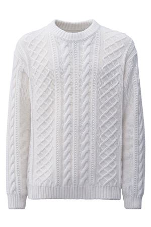 Maglione in lambswool GRS bianco C.P.COMPANY | 17CMKN310A110149A103