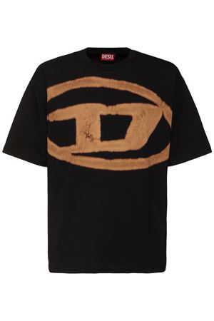 T-shirt T-Boxt-Bleach in cotone nero DIESEL | A148720QKAS9XX