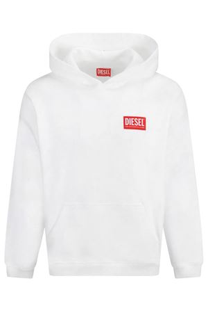 White cotton S-BOXT hoodie DIESEL | A149490ILAC100