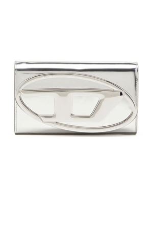 Silver 1Dr mirrored leather wallet DIESEL | X09809PS202H0535