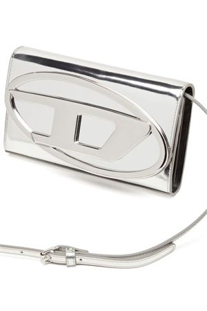 Silver 1Dr mirrored leather wallet DIESEL | X09809PS202H0535