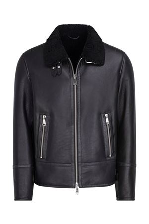 Montone Black Lamb leather shearling jacket DONDUP | UJ934PL0547U999