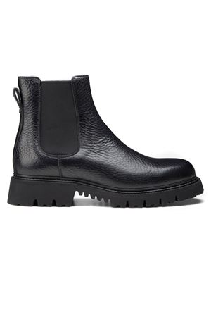 Black tumbled leather Chelsea ankle boot DOUCAL'S | DN3255BLDGUF241NN00.