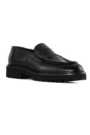 Black calf leather loafer DOUCAL'S | DU3348PHILUF236NN00.