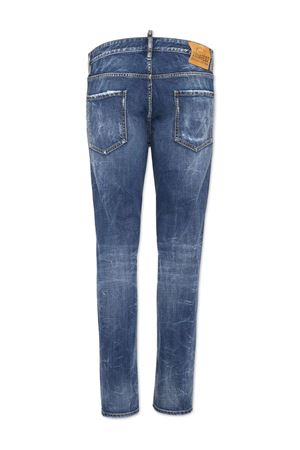 Blue cotton washed skinny jeans DSQUARED | S71LB1442S30309470