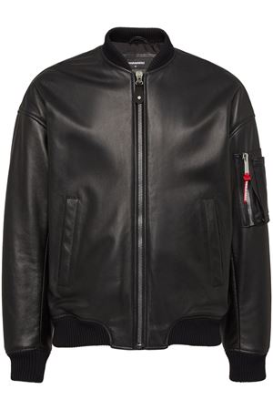 Black lambskin bomber jacket DSQUARED | S74AM1502SY1602900