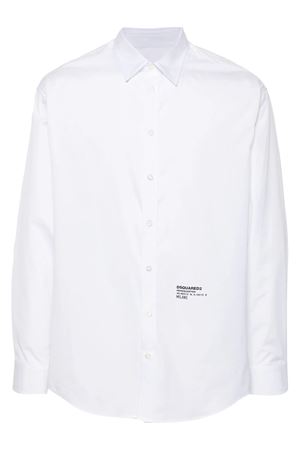 Camicia in cotone bianco DSQUARED | S74DM0862S36275100