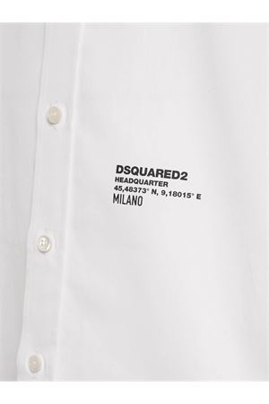 Camicia in cotone bianco DSQUARED | S74DM0862S36275100