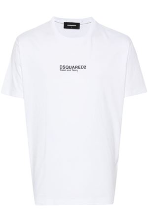 T-shirt in cotone bianco DSQUARED | S74GD0946D20020100