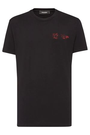 T-shirt in cotone nero DSQUARED | S74GD1321D20020900