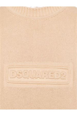 Sand beige cotton sweater DSQUARED | S74HA1475D13029110