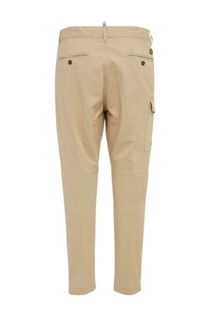 Pantaloni in cotone color sabbia DSQUARED | S74KB0818S39021111