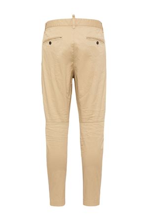 Pantaloni chino beige in cotone elasticizzato DSQUARED | S74KB0819S39021111