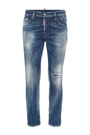 Navy blue cotton jeans DSQUARED | S74LB1551S30342470