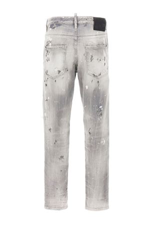 Jeans Skater in denim di cotone grigio chiaro DSQUARED | S74LB1598S30260852