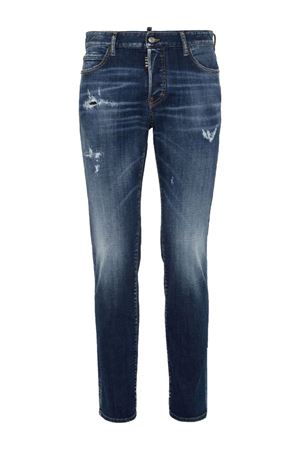 Jeans skinny in denim di cotone blu DSQUARED | S79LA0084S30664470