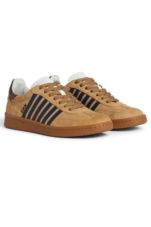 Beige suede Boxer low-top sneakers DSQUARED | SNM036414170001M2969