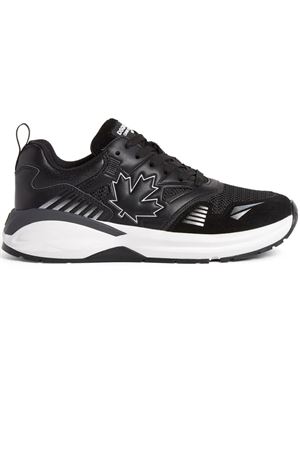 Sneakers Dash in pelle nera e bianca DSQUARED | SNM037601503805M063