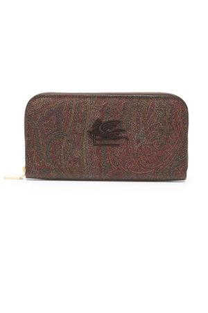 Portafoglio zip around tessuto Paisley jacquard ETRO | WP2D0006AA001M0019