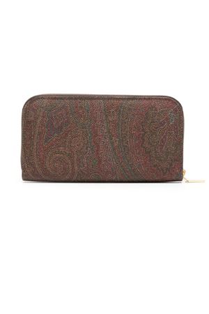 Portafoglio zip around tessuto Paisley jacquard ETRO | WP2D0006AA001M0019