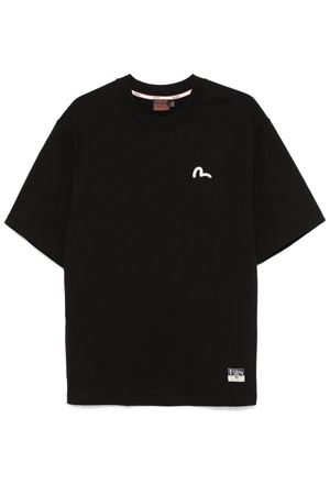 T-shirt in misto cotone nero EVISU | 2EAHTM4TS7068BLK