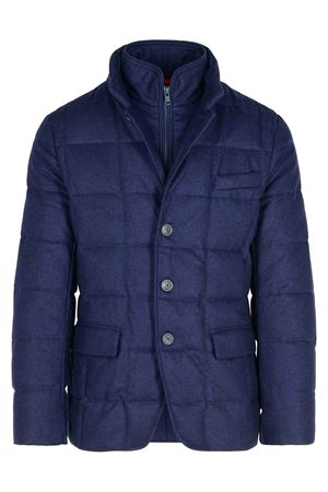 Navy blue virgin wool double-front jacket FAY | NAM45490210WGZU604