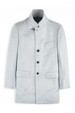 Cappotto in panno misto lana grigio FAY | NAM5449025JVJBB201