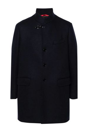 Cappotto monopetto in misto lana blu notte FAY | NAM5449025JVJBU808