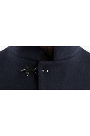 Cappotto monopetto in misto lana blu notte FAY | NAM5449025JVJBU808