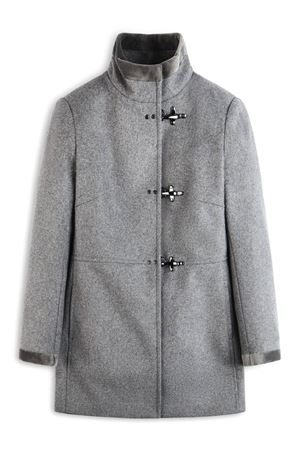 Virginia Coat in soffice panno misto lana grigio FAY | NAW50494000UKMB600