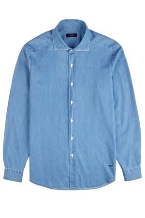 Camicia collo francese in denim lavato FAY | NCMA149115LMJPU200