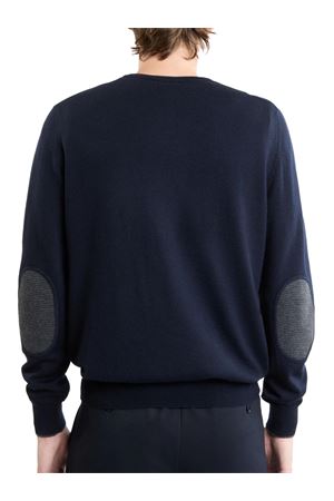 Pull in maglia di lana rasata blu FAY | NMMC1492230WJF1860