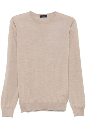 Maglione in misto lana vergine e seta beige FAY | NMMC1492350WJGC012