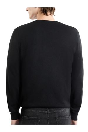 Pull in maglia di lana merino nera FAY | NMMC1492420CQTB999